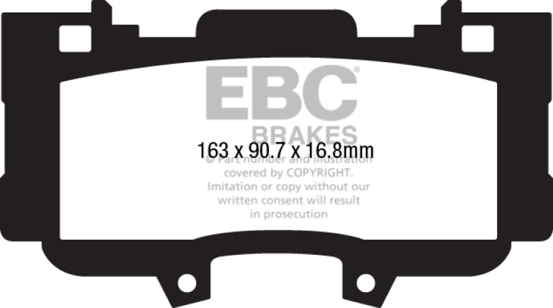 EBC 15+ Ford Mustang 2.3 Turbo Performance Pkg Redstuff Front Brake Pads - My Store