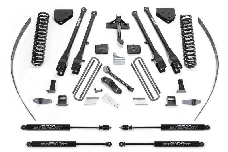 Fabtech 08-16 Ford F250 4WD w/o Factory Overload 8in 4Link Sys w/Coils & Stealth - Mammoth Racing -