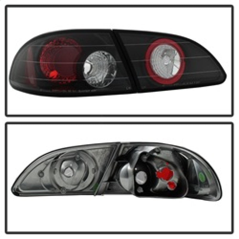Spyder Toyota Corolla 98-02 Euro Style Tail Lights Black ALT-YD-TC98-BK - Mammoth Racing -