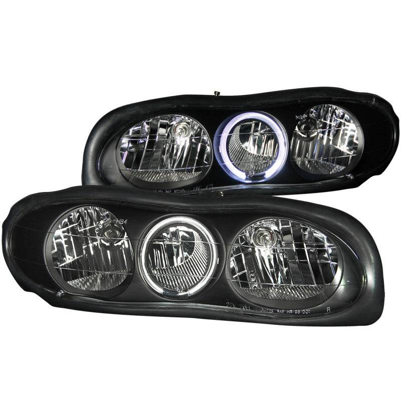 ANZO 1998-2002 Chevrolet Camaro Crystal Headlights w/ Halo Black - My Store