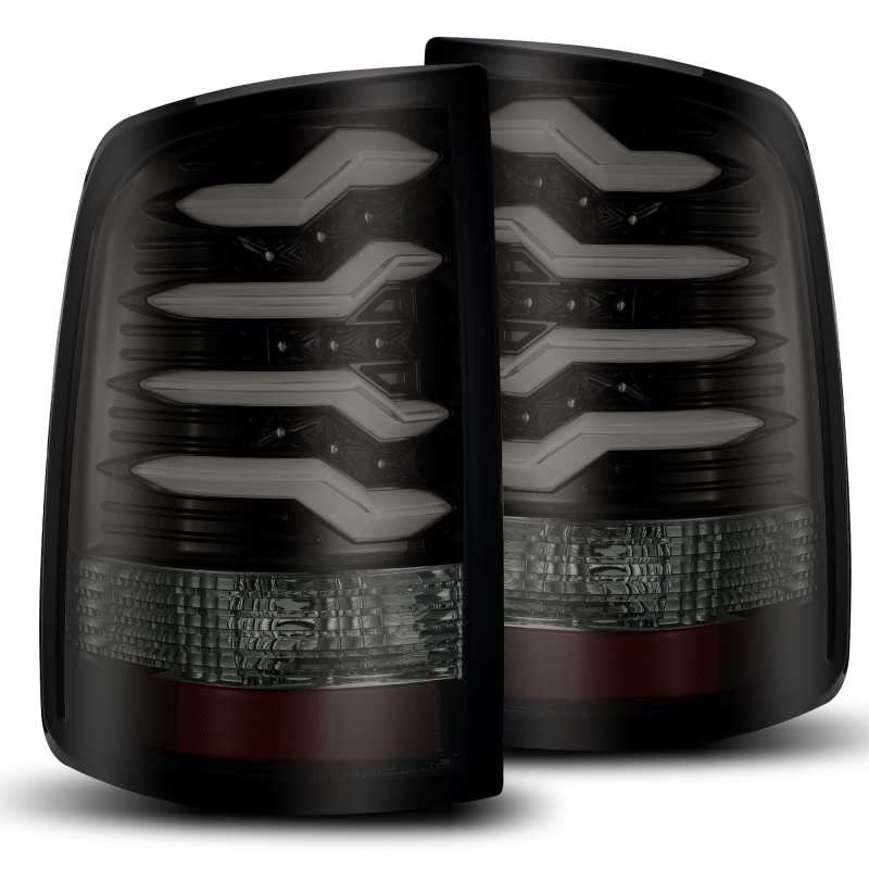 AlphaRex 09-18 Dodge Ram 1500 PRO-Series LED Tail Lights Jet Black - Mammoth Racing -