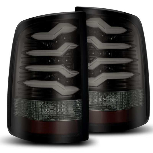 AlphaRex 09-18 Dodge Ram 1500 PRO-Series LED Tail Lights Jet Black - Mammoth Racing -