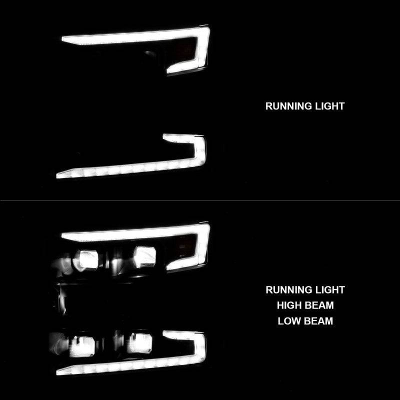 ANZO 19-22 Chevrolet Silverado 1500 LED Proj HL w/Lgt Bar SwBk Seq. Blk w/In. Light - Passenger Side - My Store