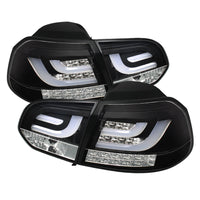Spyder Volkswagen Golf/GTI 10-13 G2 Type With Light Bar LED Tail Lights Black ALT-YD-VG10-LED-G2-BK - Mammoth Racing -