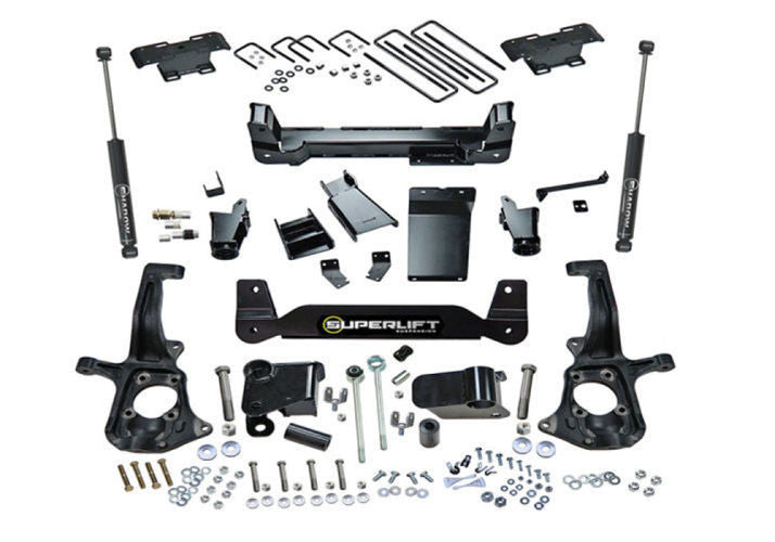 Superlift 11-19 Chevy Silv/GMC Sierra 2500 HD 6in Lift Kit w/ Superlift Rear Shocks - Mammoth Racing -