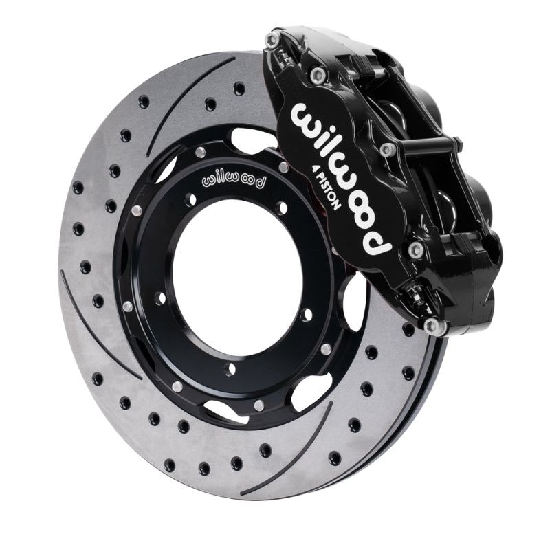 Wilwood 69-89 Porsche 911 Front Superlite Brake Kit 3.5in MT Drilled & Slotted Face - Black - My Store