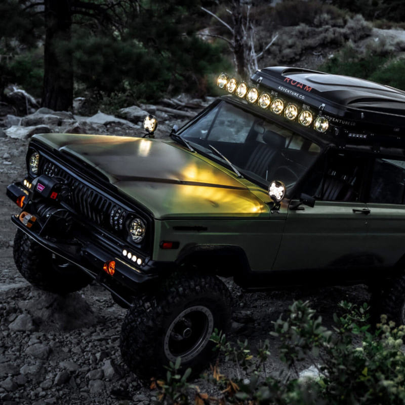 KC HiLiTES SlimLite 6in. LED Light 50w Spot Beam (Pair Pack System) - Black - Mammoth Racing -