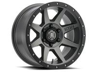 Icon Rebound 18x9 6x5.5 25mm Offset 6in BS 95.1mm Bore Titanium Wheel - Mammoth Racing -