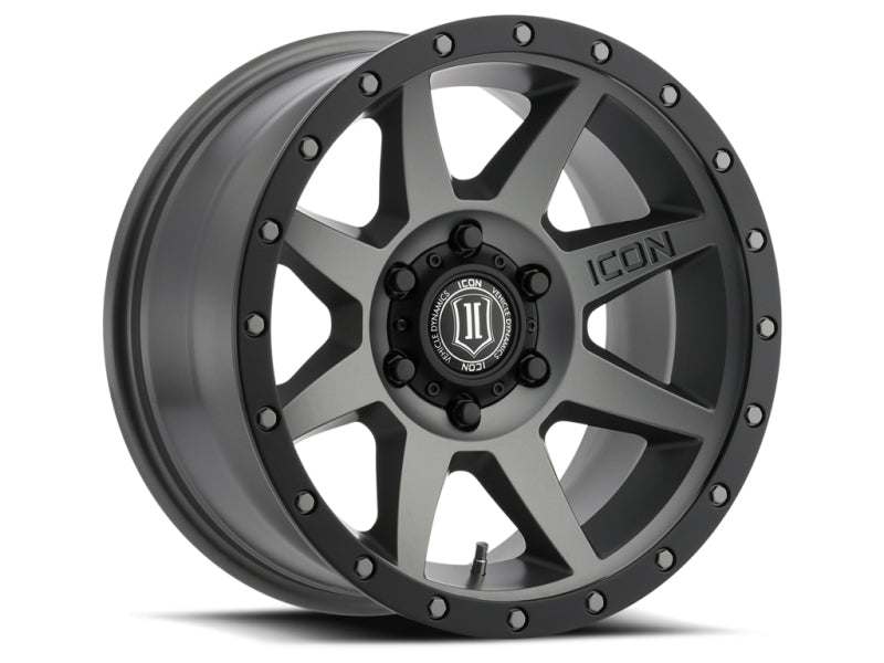 Icon Rebound 17x8.5 5x150 25mm Offset 5.75in BS 110.1mm Bore Titanium Wheel - Mammoth Racing -