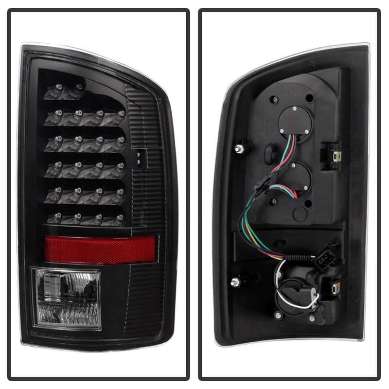 Xtune Dodge Ram 02-06 1500 / Ram 2500/3500 03-06 LED Tail Light Black ALT-JH-DR02-LED-BK - Mammoth Racing -