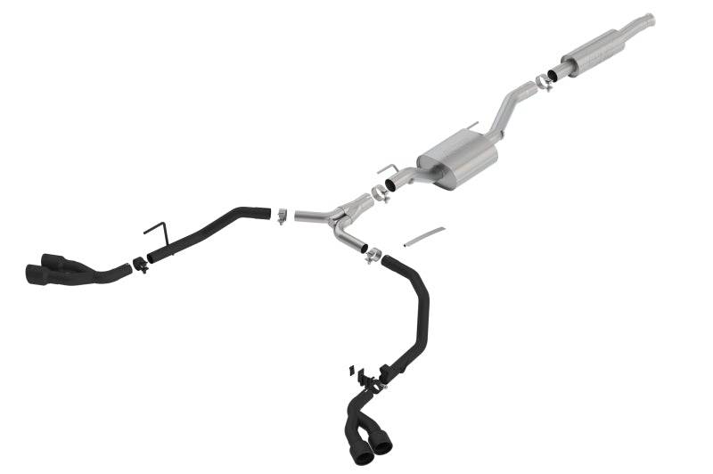 Borla 2020 Jeep Gladiator JT 3.6L V6 AT/MT AWD 2.75-2in ATAK Catback Ceramic Blk Tailpipe & Tips - Mammoth Racing -