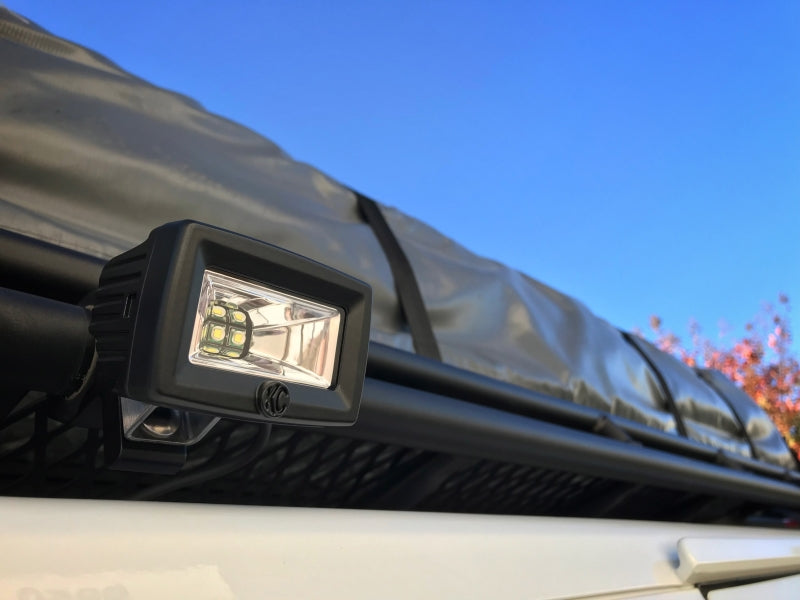KC HiLiTES C-Series C2 LED 2in. Backup Area Flood Light 20w (Pair Pack System) - Black - Mammoth Racing -