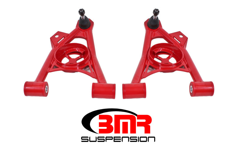 BMR 94-04 Ford Mustang Non-Adj. A-Arms Lower (Poly) w/ Spring Pocket - Red - My Store