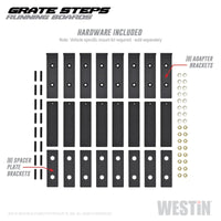 Westin Grate Steps Running Boards 75 in - Textured Black - Mammoth Racing -