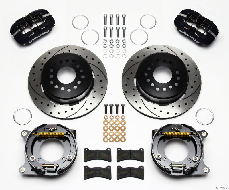 Wilwood Dynapro Low-Profile 11.00in P-Brake Kit Drilled 55-57 Chevy 2.34in Offset - Mammoth Racing -