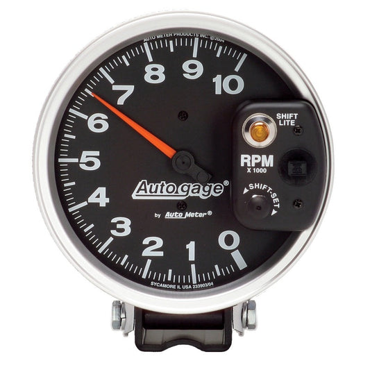 Autometer AutoGage 5in / 10k RPM / Pedestal Mount Black Tachometer w/ Shift Light - My Store