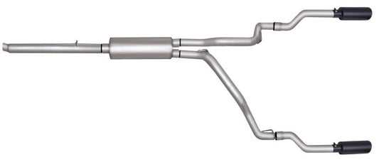 Gibson 05-08 Dodge Dakota SLT 3.7l 2.5in Cat-Back Dual Split Exhaust - Black Elite - Mammoth Racing -