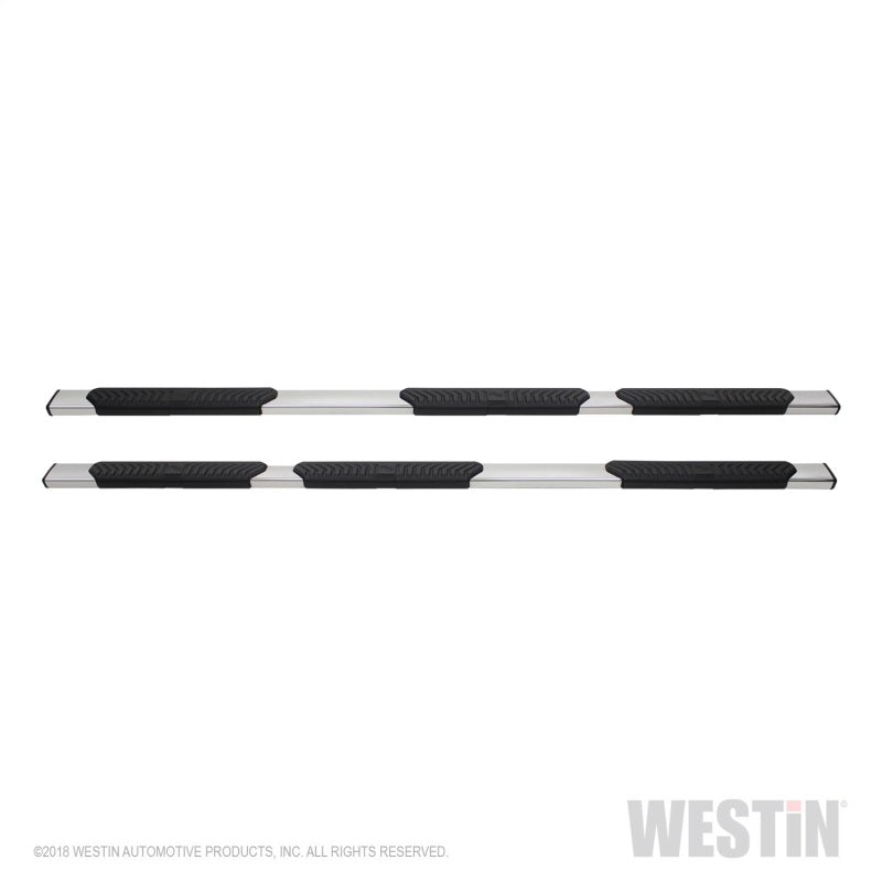 Westin 99-16 Ford F-250/350/450/550 Crew Cab 6.75ft. Bed R5 M-Series W2W Nerf Step Bars - Polish SS - Mammoth Racing -