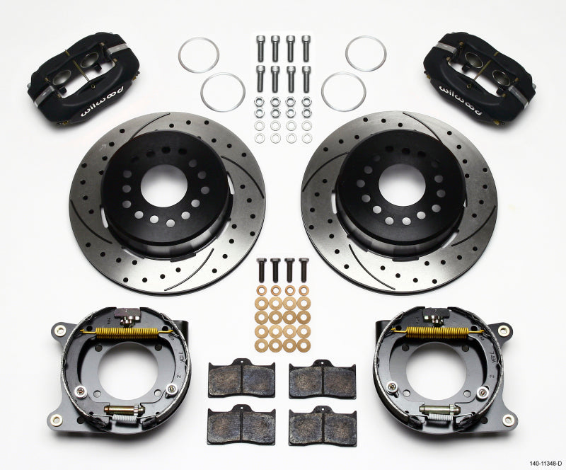 Wilwood Forged Dynalite P/S Park Brake Kit Drilled 55-57 Chevy 2.34in Offset - Mammoth Racing -