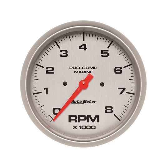 Autometer Marine Silver Ultra-Lite 5in Electrical Tachometer 0-8000 RPM - My Store