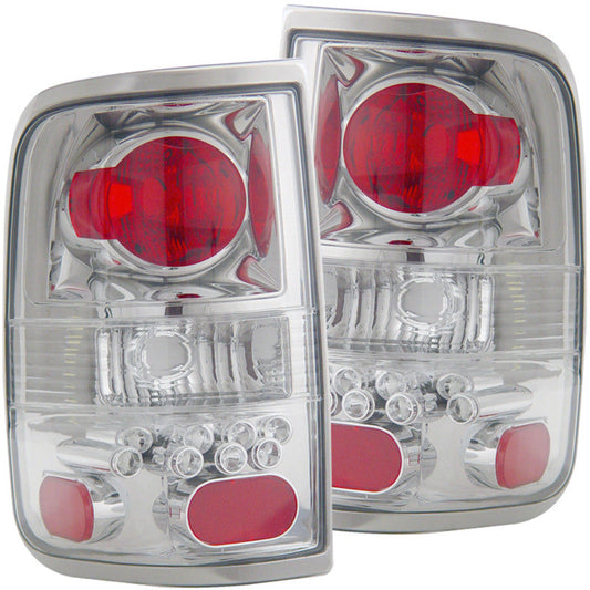 ANZO 2004-2008 Ford F-150 Taillights Chrome - Mammoth Racing -