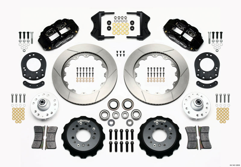 Wilwood Narrow Superlite 6R Front Hub Kit 14.00in 1965-1969 Mustang Drum Spindle - Mammoth Racing -