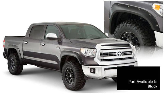 Bushwacker 16-17 Toyota Tundra Fleetside Pocket Style Flares 4pc 66.7/78.7/97.6in Bed - Black - Mammoth Racing -