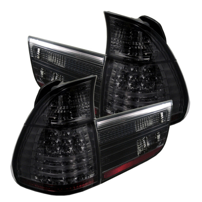 Spyder BMW E53 X5 00-06 4PCS LED Tail Lights Smoke ALT-YD-BE5300-LED-SM - Mammoth Racing -
