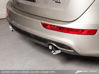 AWE Tuning Audi 8R Q5 3.0T Touring Edition Exhaust Dual Outlet Chrome Silver Tips - Mammoth Racing -