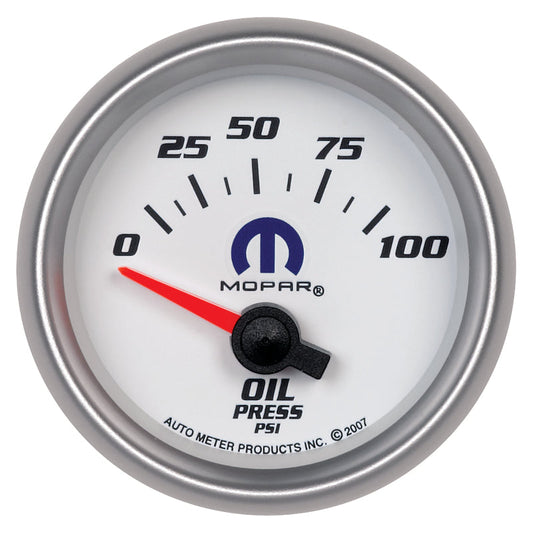 Autometer Mopar 52mm Short Sweep Electronic 0-100 PSI Oil Pressure Gauge - My Store