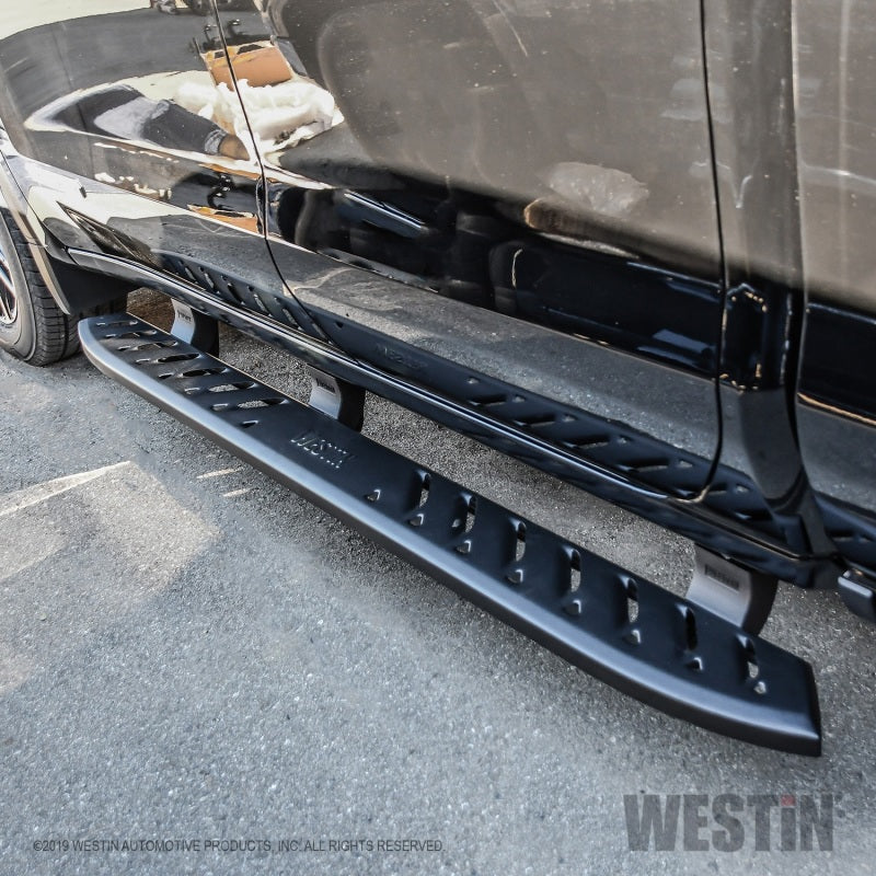 Westin 2019 Chevrolet Silverado/Sierra 1500 Crew Cab Thrasher Running Boards - Textured Black - Mammoth Racing -