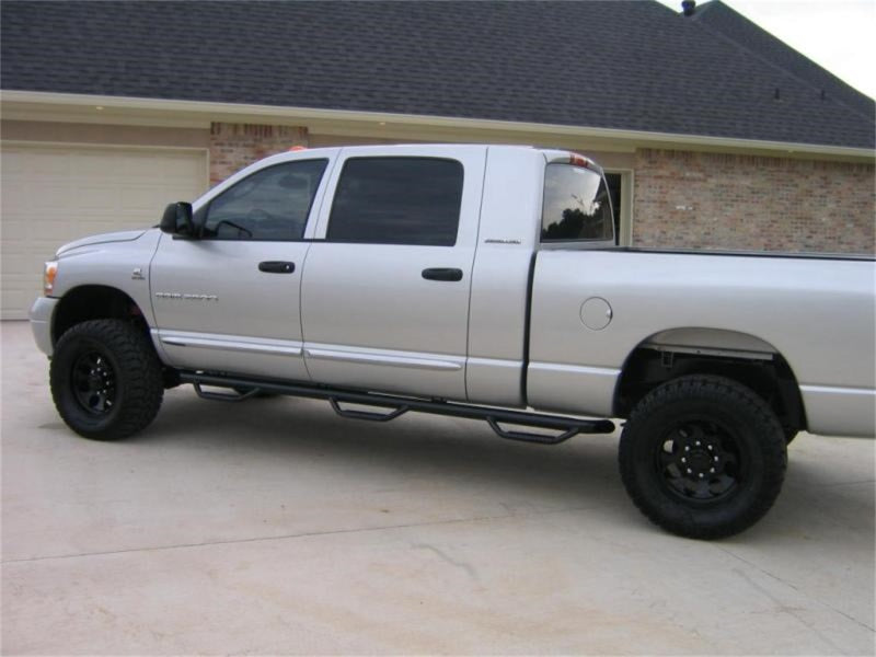 N-Fab Nerf Step 06-09 Dodge Ram 1500/2500/3500 Mega Cab 6.4ft Bed - Gloss Black - Bed Access - 3in - Mammoth Racing -