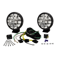 KC HiLiTES Apollo Pro 5in. Halogen Light 55w Spot Beam (Pair Pack System) - Black - Mammoth Racing -