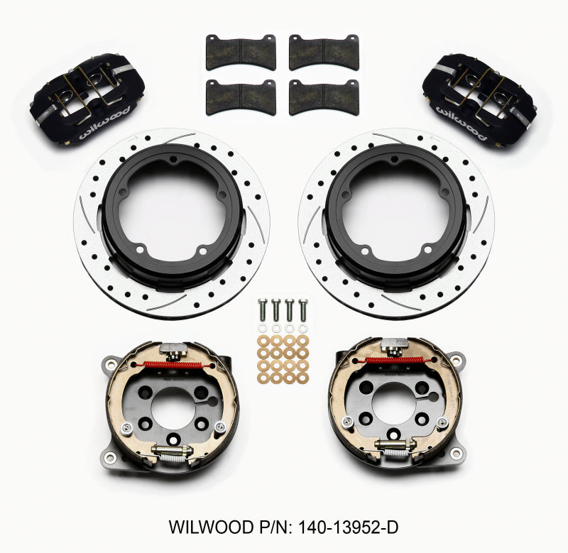 Wilwood Dynapro Low-Profile 11.00in P-Brake Kit Drilled Strange Eng Floater 3.49in Offset - My Store