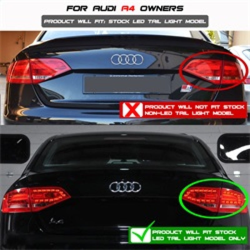 Spyder Audi A4 09-12 4Dr LED Tail Lights LED Model Only - Red Clear ALT-YD-AA409-L-LED-RC - Mammoth Racing -
