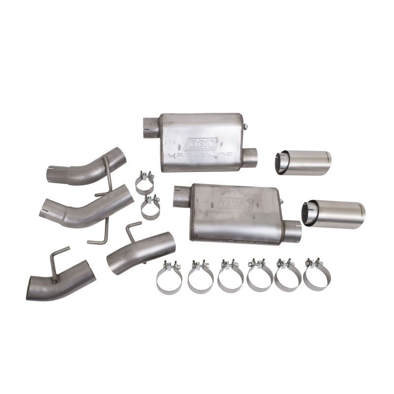 BBK Vari-Tune Axle Back Exhaust Kit 2 Adjustable Performance Mufflers 2-3/4 Pipe 4 in. Tips - My Store