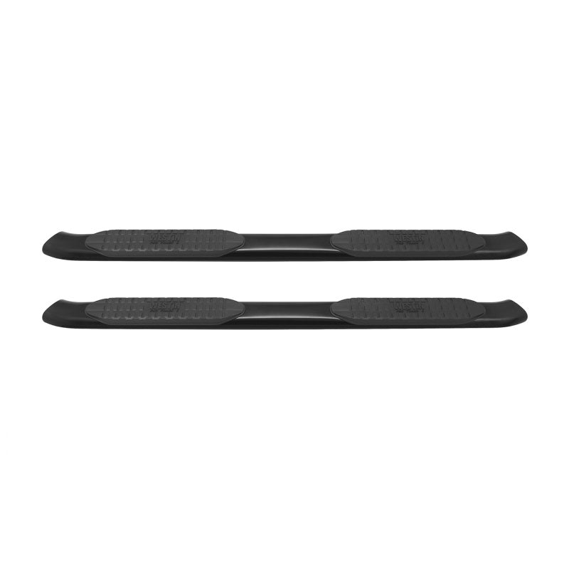 Westin 2007-2013 Chevy Silverado 1500 Ext Cab PRO TRAXX 5 Oval Nerf Step Bars - Black - Mammoth Racing -