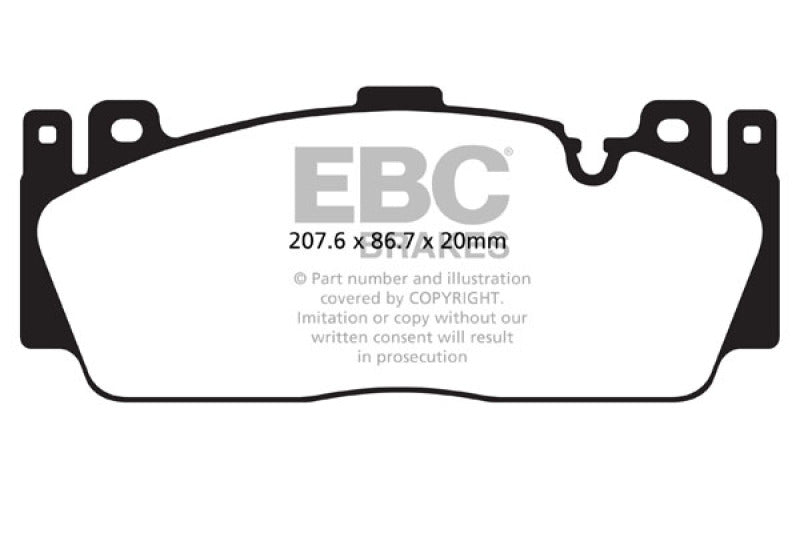 EBC 12+ BMW M5 4.4 Twin Turbo (F10) Redstuff Front Brake Pads - My Store