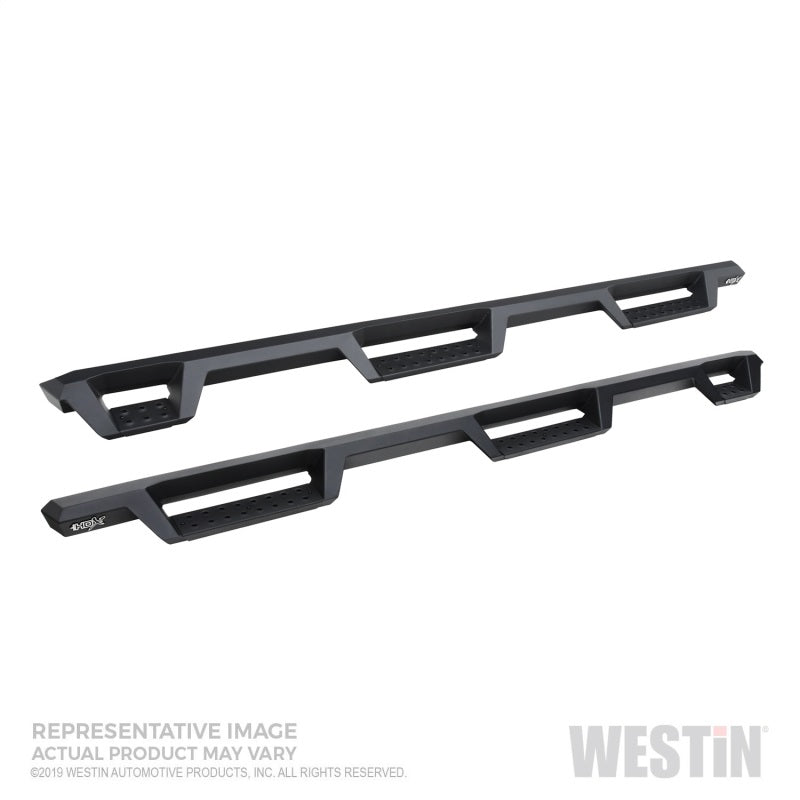 Westin 19-20 GM 1500 DC 6.5ft bed (Excludes LD/Limited) HDX Drop W2W Nerf Step Bars - Textured Black - Mammoth Racing -