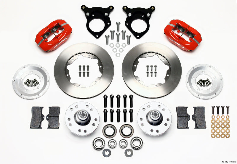 Wilwood Forged Dynalite Front Kit 11.00in Red 87-93 Mustang 5 Lug - Mammoth Racing -