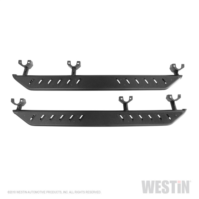 Westin/Snyper 2018+ Jeep Wrangler JL Unlimited 4DR Triple Tube Rock Rail Steps - Textured Black - Mammoth Racing -