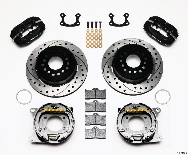 Wilwood Forged Dynalite P/S Park Brake Kit Drilled Small Ford 2.66in Offset - My Store
