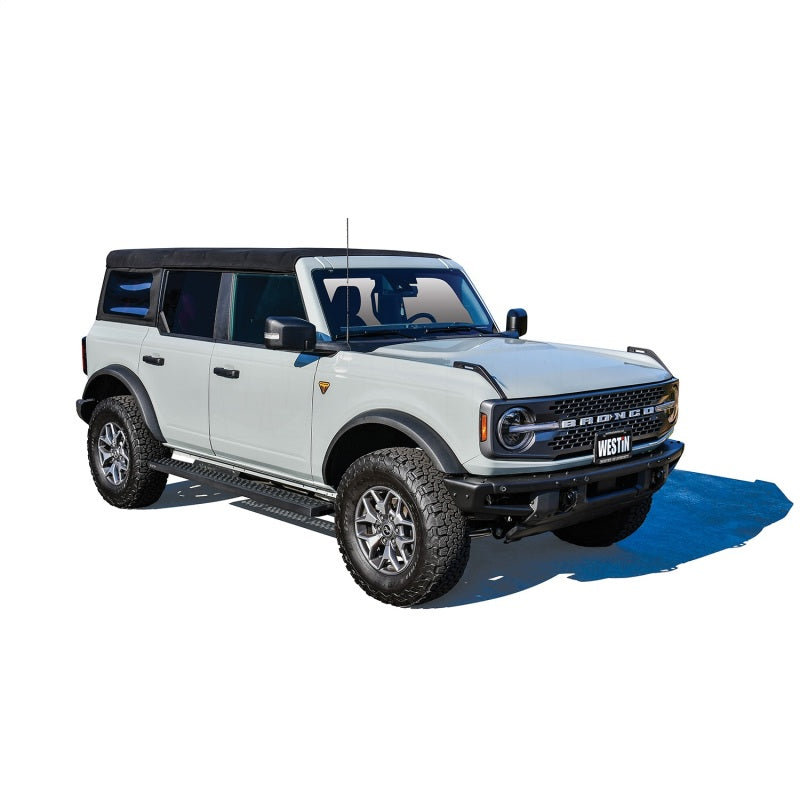 Westin Grate Steps Running Boards 75 in - Textured Black - Mammoth Racing -