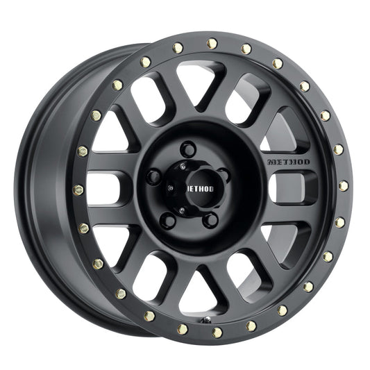Method Mr309 Grid 17x8.5 0mm Offset 5x5 94mm CB Matte Black Wheel - Mammoth Racing -