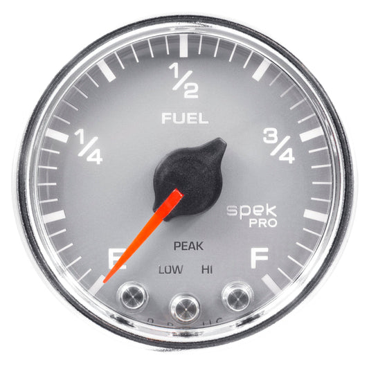 Autometer Spek-Pro Gauge Fuel Level 2 1/16in 0-270 Programmable Slvr/Chrm - My Store