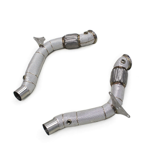 High Flow Exhaust Catless Downpipe Heatshield for Ferrari 488 3.9T V8 GTB Pista Spider