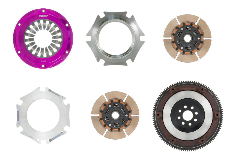 Exedy 1991-1992 Toyota Supra Hyper Twin Cerametallic Clutch Sprung Center Disc Pull Type Cover - Mammoth Racing -