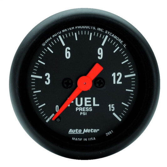 Autometer 2 1/16in 0-15 PSI Fuel Pressure Gauge Digital Stepper Motor Z Series - My Store