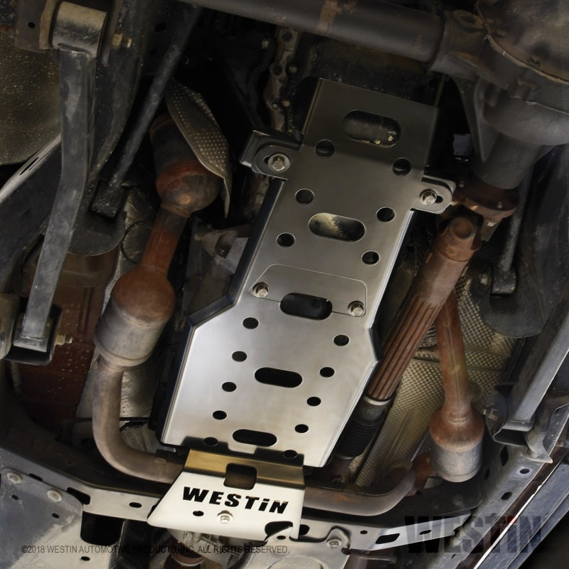 Westin/Snyper 07-17 Jeep Wrangler Oil Pan/Transmission Skid Plate - Textured Black - Mammoth Racing -