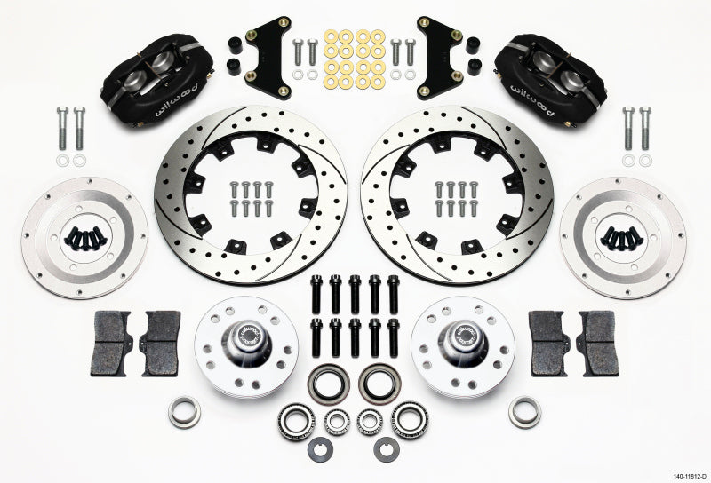 Wilwood Forged Dynalite Front Kit 12.19in Drilled 49-54 Chevy/53-62 Corvette (*Line Kit Needed*) - Mammoth Racing -